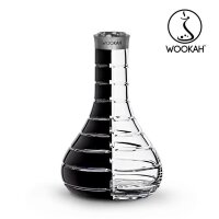 Vase Mastercut Striped Black Clear