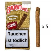 Backwoods Authentic Cigars Caribe Wild Rum 5er