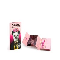 G-Rollz 50 KS Papers + Tips & Tray Mexican Diamonds Lightly Dyed Pink
