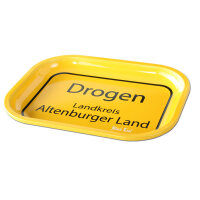 Black Leaf Rolling Tray Ortsschild Drogen S