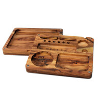 Black Leaf Akazienholz Rolling Tray 2-tlg 185x158x20mm