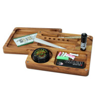 Black Leaf Akazienholz Rolling Tray 2-tlg 185x158x20mm