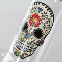 Mini Glasbong Skull grün mit Steckchillum